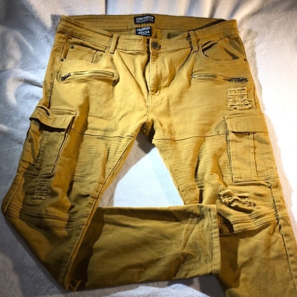Contender Mens Mustard Colored Jeans